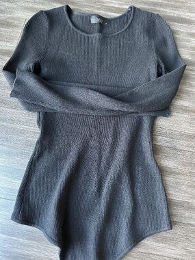 Nuuds Ribbed Sweater Knit Bodysuit